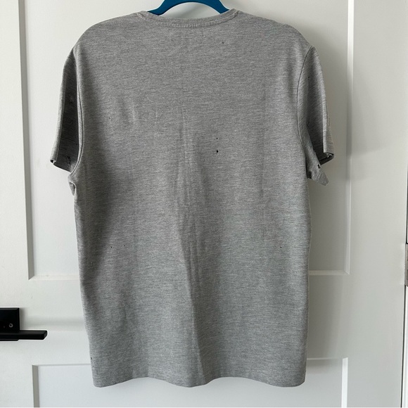 Left Lane Clothing Distressed Embroidered Logo Men's Short Sleeve Shirt … - Picture 3 of 8